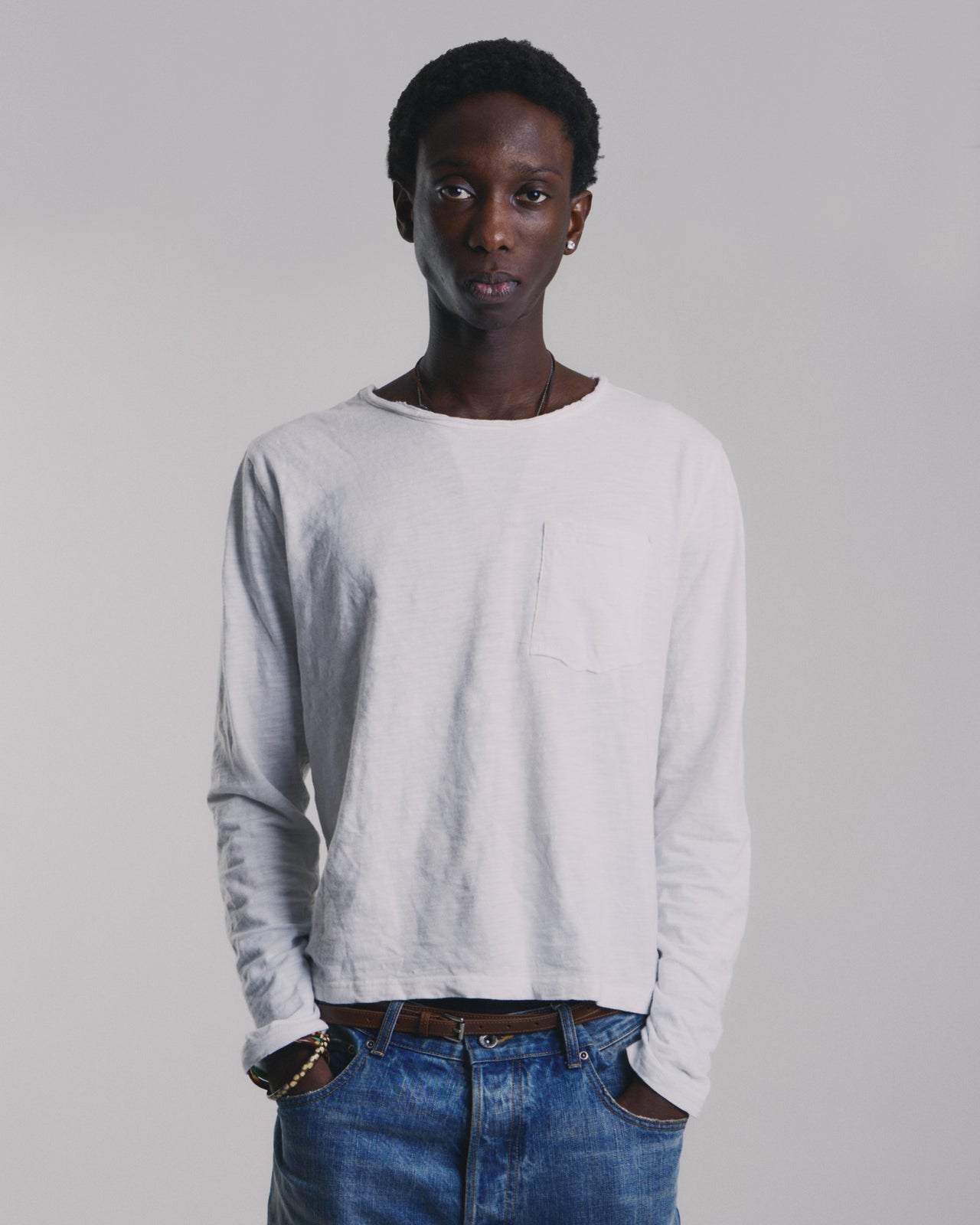 Triple White Slub Cotton