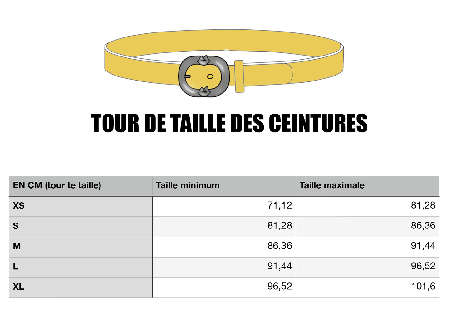 CEINTURE YELLOW